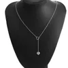 Collana con ciondolo a cuore Colori Argento Oro Moda Collane con ciondoli a forma di Y con catena a maglie Disegni a cuore Gioielli Regalo per donne Ragazze Lady