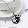 Ny djurräkning halsband för kvinnor mode kvinna män Yin Yang katt hängande choker halsband smycken gåva med länk kedja