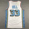 Bästa kvalitet vintage # 33 Grant Hill Jerseys Blue Red White Stitched Grant Hill Skjortor Mens 10 # Dennis Rodman Jersey Blue T Shirts sys