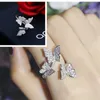 choucong Charm Daily Butterfly Ring 925 sterling Silver Diamond Engagement Wedding Band Rings For Women Bridal Jewelry