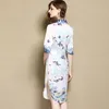 Летняя этническая одежда в китайском стиле для женщин Слим улучшенные платья Cheongsam Элегантная длинная рубашка ретро -рисунок восточный Qipao