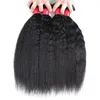 Tanie brazylijskie dziewicze włosy yaki proste wiązki z koronkowymi końcami 4x4 Hair Extensions Weave Human Hair Bundles wątek z koronkowymi C5363965