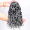 Easy Passion Twist Hair Pre-Loop Crochet Braids Frecess Premium Syntetisk Hair Braid Crochet Island Twist 14inch Bomb Twist Black Women