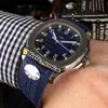 Nuovo 5168G-001 quadrante texture blu Cal.324 SC automatico 5168G orologio da uomo cassa in acciaio zaffiro orologi sportivi in gomma blu PPHW Hello_Watch