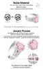 Shunxunze Shinning Compromiso Anillos de boda para mujeres Time Limited Descuento Rosa Cubic Zirconia y Rosa Opal Rodio Plateado R109 Tamaño 6 - 9