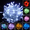 Światło świąteczne Outdoor 10m 100 LED String 8 Kolory Czerwony / Green / RGB Wróżki Wodoodporne Wodoodporne Światło Garden Christmas