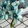 Fleur artificielle magnolia simple soie fausse fleur salon décoration de la maison route de mariage plomb couronne de jardin accessoires décoratifs
