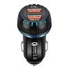 New Auto Car Charger Phone Charger QC3.0 LED-Double USB Fast Charging Mobile Phone Adapter 12V-24V 3.1A Quick Charger