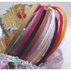 50 pièces Couleurs massives vides tissu recouvert de bande de bande recouverte de métal 5 mm Bande de cheveux pour accessoires de cheveux bricolage Craft entièrement 190l