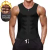 Sauna Suit Body Shaper Men Shapewear Waist Trainer Vest for Weightloss Neoprene Corset Zipper Sauna Workout Tank Top Bodysuit