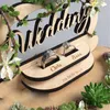 Creative wood ring pillow wedding ceremony forest style handmade ring holder engagement marriage proposal day wedding decorations179u