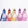 100pcs/lot Fast shipping 10ML Rose Flower style Glass Perfum Bottles 10CC Empty Roll on Bottle