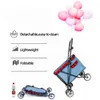 DODOPET chien poussette animal de compagnie chien pliable transporteur promenade chat extérieur transporteur chariot quatre roues poussette 1242S