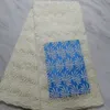 5 yards pc iyi satış mor fransız net dantel kumaş çiçek nakış ve elbise bn1379 için Afrika örgü malzeme
