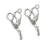 200Pcs alloy Antique Silver Plated Birds Scissors Charms Pendant for Jewelry Making Bracelet Accessories DIY 27x14mm