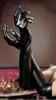 Fashion-Black Adult Sexy Long Latex Gloves Clubwear Sexy Catsuit Ladies Hip-pop Fetish Faux Leather Gloves Cosplay Costumes Accessory
