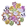 200Pcs Mixed 2 Holes Multicolor Cut Animal Elephant Wood Sewing Buttons Scrapbook 19x16mm