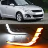 Suzuki Swift 2014 2015 2016イエローターニングシグナルスタイルリレー防水ABS CASE CARE DRL 12V LED DAYTIMEランニングライトの2PCS