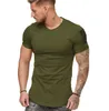 Hommes gymnases d'été entraînement Fitness T-shirt haute qualité musculation t-shirts col rond manches courtes T-shirt hauts vêtements pour hommes