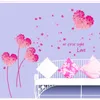 DIY Romantik Pembe Aşk Çiçek Fotoğraf Çerçevesi Su Geçirmez Duvar Sticker Ev Dekor Evlilik Odası Yatak Odası Çıkartması Sanat Mural