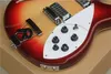 Chitarra elettrica Custom Custom Tabacco Sunburst semi-hollow con 6 corde, hardware cromato, battipenna bianco, tastiera in palissandro, personalizzabile