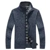 Fashion-New Cardigan Mens Cardigans Knitwear Zipper Swetry Ciepłe Polar Bluza Bluza Casual Bluzy na jesień Zima