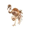 Flamingo Broche Pin Tono de ouro rosa Rostane broches de pássaro de pássaro de moda Jóias de festas de casamento de animais para venda