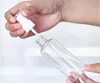 Mini Spray Bottle 100ml álcool Plastic viagem recarregáveis ​​Transparente Airless bomba Perfume bolso Garrafa de Pacotes Individuais