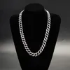 Karopel Iced Out Chains Bling Rhinestone Golden Silver Finish Miami Cuban Link Chain Necklace Women Men Hip Hop Necklace Jewelry f339j