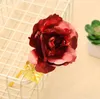 24K or Rose trempé feuille plaqué fleur romantique artificielle mariage fête de saint valentin cadeau SN2519