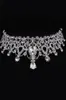 Couronne de mariée de luxe pas cher mais de haute qualité cristaux perlés étincelants couronnes de mariage royal cristal voile bandeau accessoires de cheveux fête CPA790