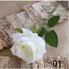 ارتفع الجذعية واحد زهرة اصطناعية الورود المخملية 30CM طويلة 9 الألوان DIY الزفاف الزفاف باقة تنسيق الزهور إكسسوارات XD22542
