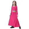 Bambini Ragazza Musulmana Abaya Fiore Vita Abito Maxi Abiti Islamici Abbigliamento per bambini9603491