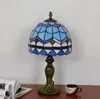 Amerikanska kreativa bordslampa tiffany färgade glas lampor vardagsrum matsal sovrum säng bar natt ljus dekorativa ljus