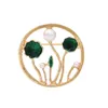 ヴィンテージスタイルブロンズ合金ドラゴンフライ昆虫草のピンブローチ