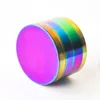 Rainbow DHL Herb Grinder - 4 Layers, Zinc Alloy Material, 40mm-63mm Sizes, Smoking Accessory for Tobacco with Free Shipping.