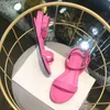 Женские кожаные розовые сандалии с ремешком на щиколотке, кожаные сандалии с логотипом