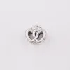 Authentic 925 Sterling Silver Beads United Regal Hearts Charms Fits European Pandora Style Jewelry Bracelets & Necklace 797670