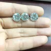 Round Brilliant Cut Moissanite 5 Carat 11mm Slight Blue Test Positive Lab Grown Diamond Loose Gems Stones Excellent Cut VVS1