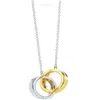 Urok 100% 925 Srebrna miłość i kluczowy naszyjnik wisiorek na wisior Rose złoto biały złota srebrna mecz biżuterii świat