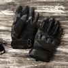 Pekskärm Taktisk gummi Hard Knuckle Full Finger Gloves Military Army Paintball Airsoft Bicycle Combat Pu Leather Glove Men T8576424