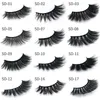 20 estilos 3D Faux Faux Cabelo Falso Eyelashes Espesso Natural Olho Falso Ilhas Maquiagem Cruzamento Tira Completa Strip Wispy Cílios