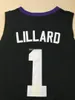 Weber State Wildcats College Damian Lillard #1 Black Retro Basketball Jersey Men 's Ed 사용자 정의 번호 이름 유니폼