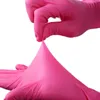 Glove 100pcs Wearresistant Durable Nitrile Disposable Rubber Latex Food Household Cleaning Gloves Antistatic Pink3295324