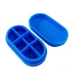 Nouveau navire coloré grande capacité conteneurs ovales antiadhésifs herbe pilule boîte en silicone pots de qualité alimentaire portable outil de pipe à fumer gâteau chaud