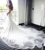 2020 New Sexy Luxury Mermaid Wedding Dresses Off Shoulder Lace Appliques Beaded Tulle Sexy Corset Back Chapel Train Plus Size Bridal Gowns