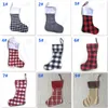 Kerstdecoratie plaid kous cadeau wrap tas kerstboom decoratie sok personaliseer kinderen snoep cadeauzakken x-mas kousen wx9-1116