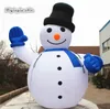 Grande pupazzo di neve gonfiabile decorativo invernale all'aperto modello 3m / 5m palloncino gigante bianco carino pupazzo di neve gonfiabile per decorazioni natalizie