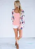 Mode-Nouveautés 2019 Femmes Blouses Plus Tailles Floral Cardigan Femmes Tops En Mousseline De Soie Chauve-Souris Blouse Kimono Cardigan Chemise Femme XXXL