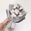 5 pièces tête de kapok artificielle fleur séchée naturelle coton mariage maison décoration de pâques fournitures bricolage couronne bouquet boîte-cadeau